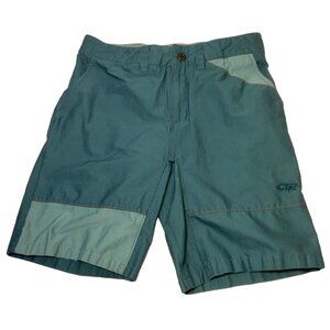 Outdoor Research Climbing Shorts Womens Size 2 Teal Hiking Gorpcore Active
